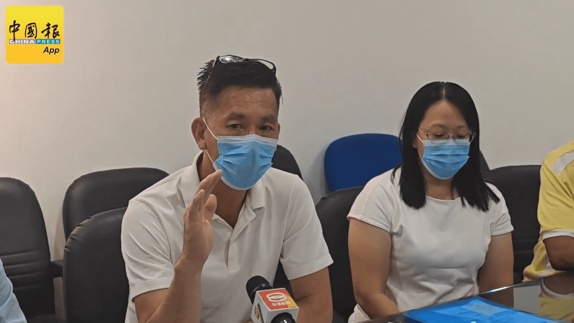 He's father speaking to the media