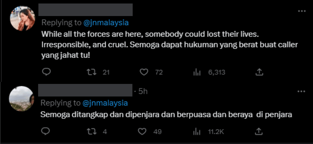 M'sian Police & Bomba Rush To Accident Scene, Only To Find Out It Was A Fake Distress Call comment 2