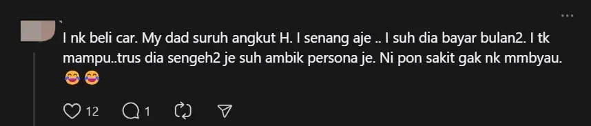 M'sian Engineer With RM3.5K Salary Regrets Buying Honda Car Due To Pressure From Family netizen comment 3