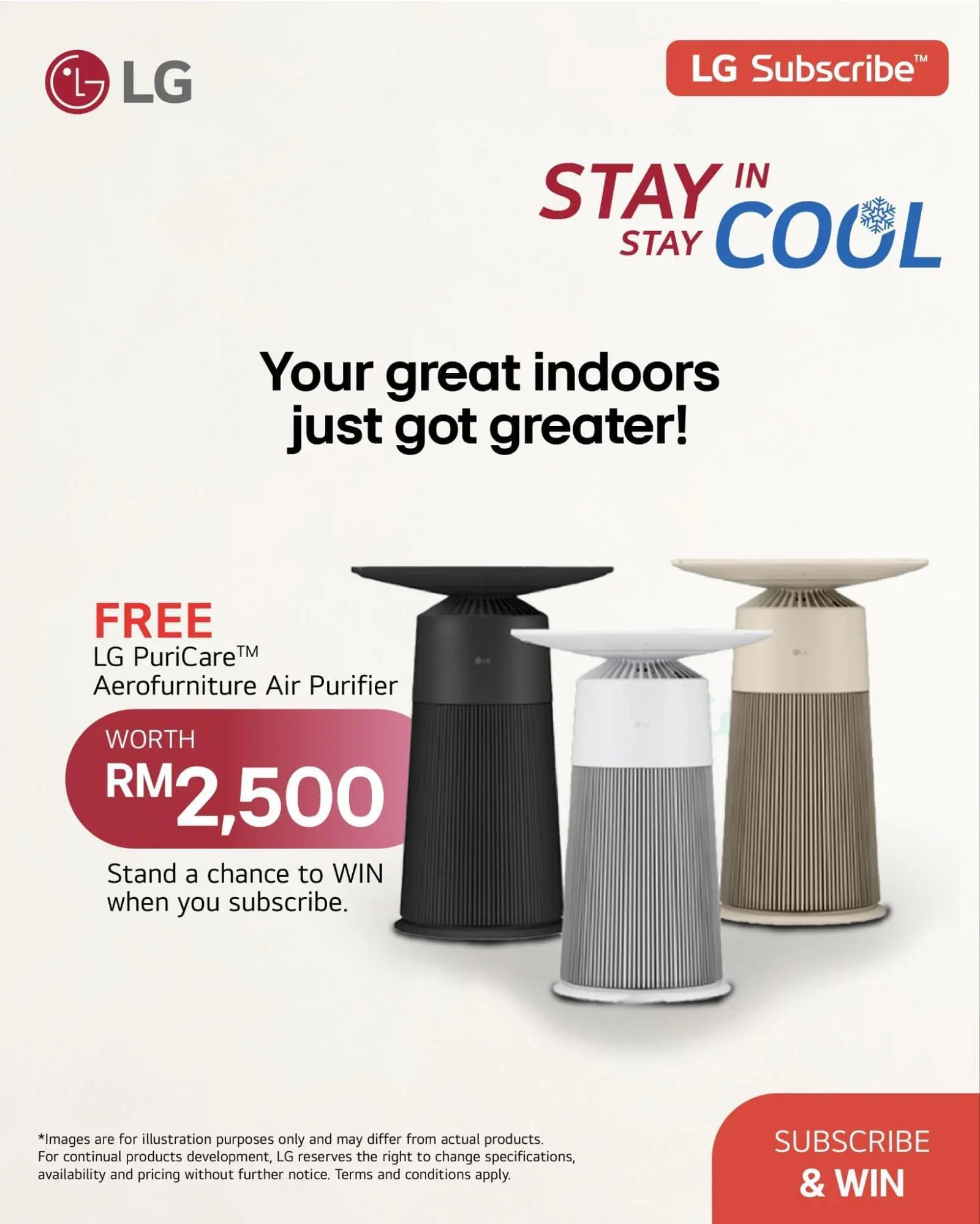 Hot Weather? No Worries. LG Subscribe™ Has The Perfect Cooling Solution For You