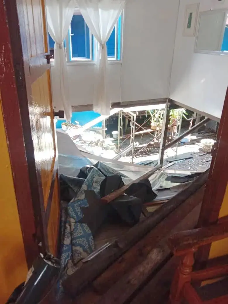 house floor collapse Kuching Sarawak