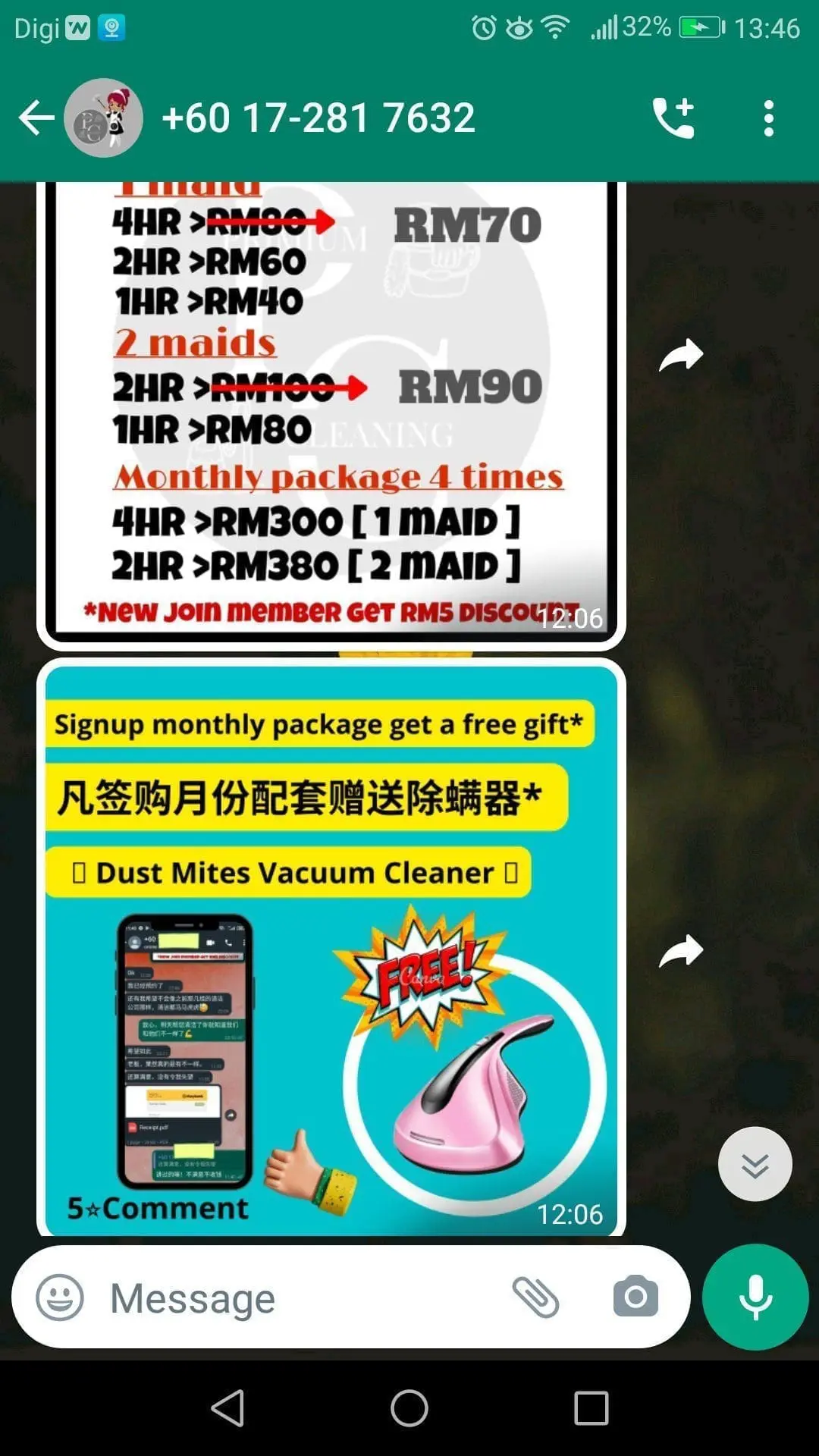 Penangite scammed by Cleaning Application