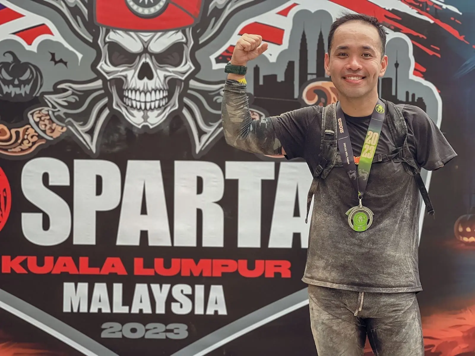 CK Loh finishing Spartan Race 1