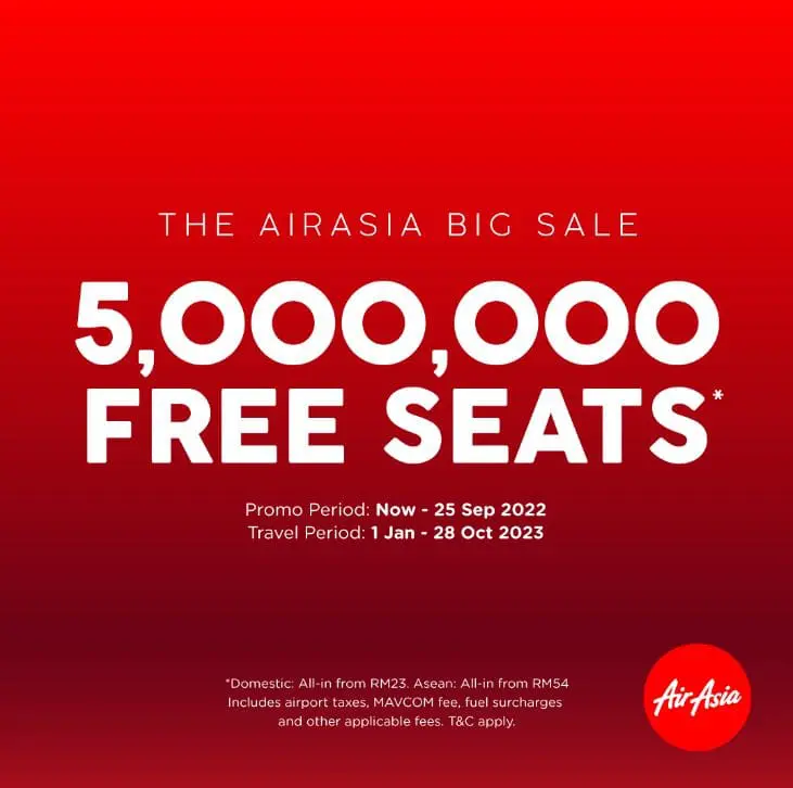 AirAsia free seats promo