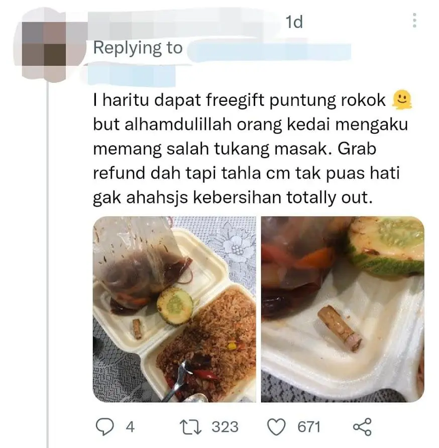 M'sian Woman Horrified To Find Used Bandage Inside Her Char Koay Teow