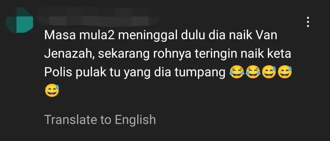 'Pocong' Spotted Hitchhiking A Ride On Top Of Police Car In Rembau