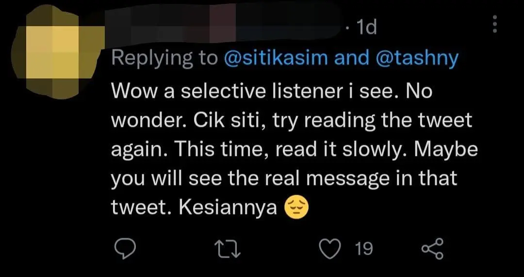 "Thanks But No Thanks" — Siti Kasim Panned For Favoring 'Tacky Flag' Over Road Safety