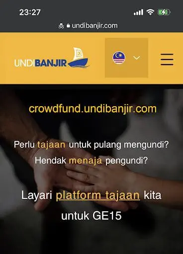 UndiBanjir website