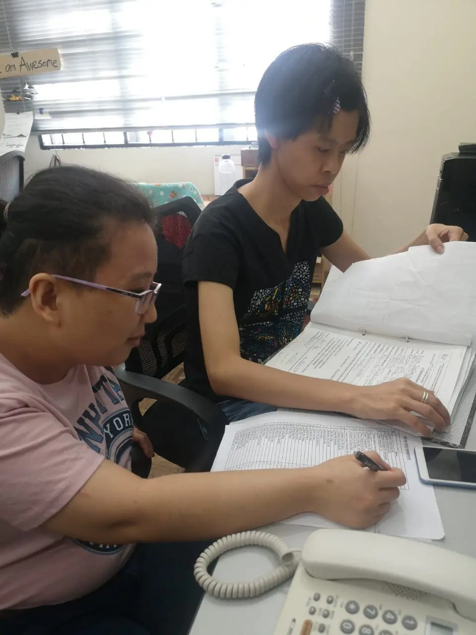 Renee with Williams Syndrome learning to work