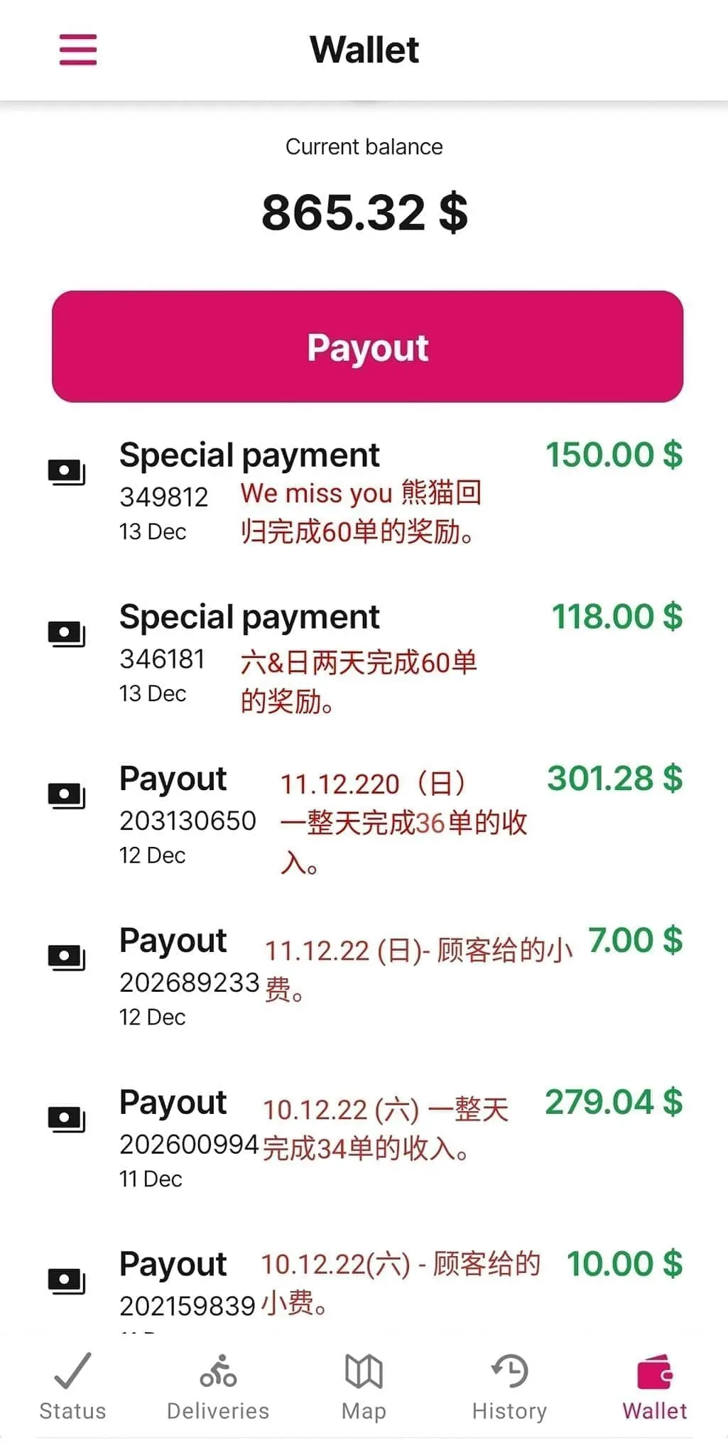 Billy Cane's earnings as foodpanda delivery rider