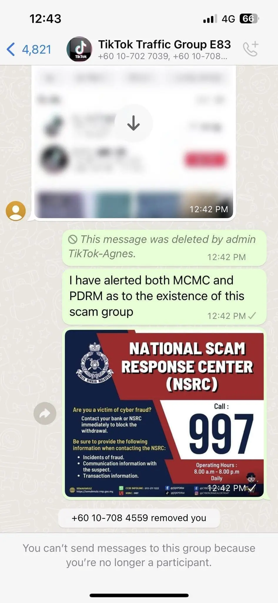 Communications Minister Gets Kicked Out Of WhatsApp Group By Scammer After He Said He Contacted Police