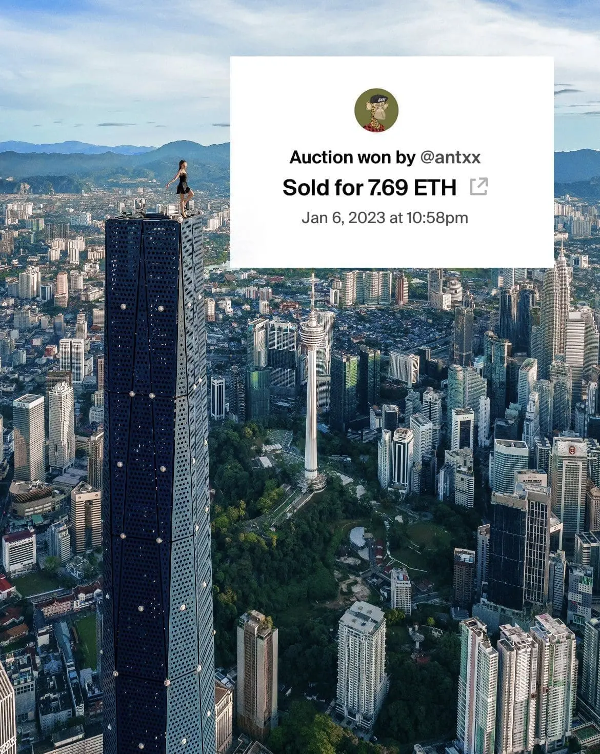 "Pathetic" — M'sians Slam Sale Of RM44,000 NFT Showing Russian Couple On Top Merdeka 118