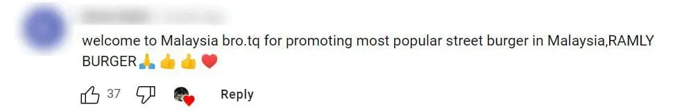 "Best Burger Ever!" — UK Food Blogger Declares Ramly Burger Is The Best He's Ever Tasted comment 1