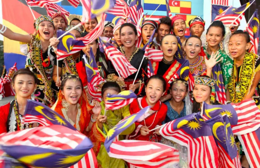 People of different races in Malaysia