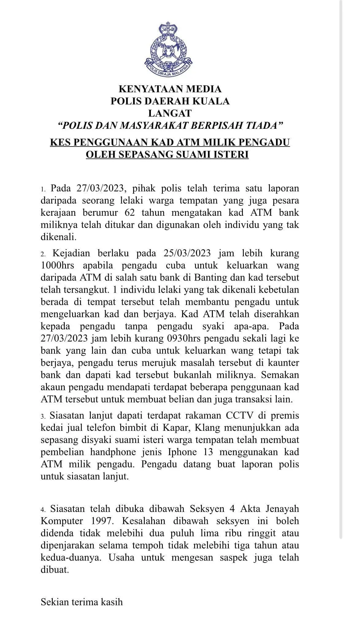 M'sian Couple Steals Debit Card From Old Man & Spends Over RM46,000, Including An iPhone 13 Pro Max