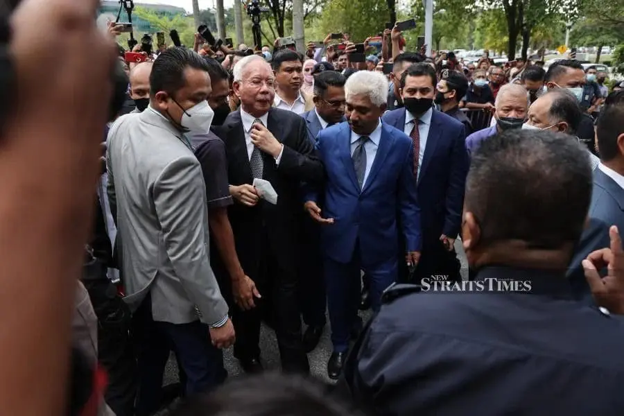 Najib Razak at the Palace of Justice in Putrajaya