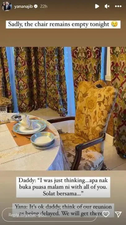 Yana Najib misses Najib Razak