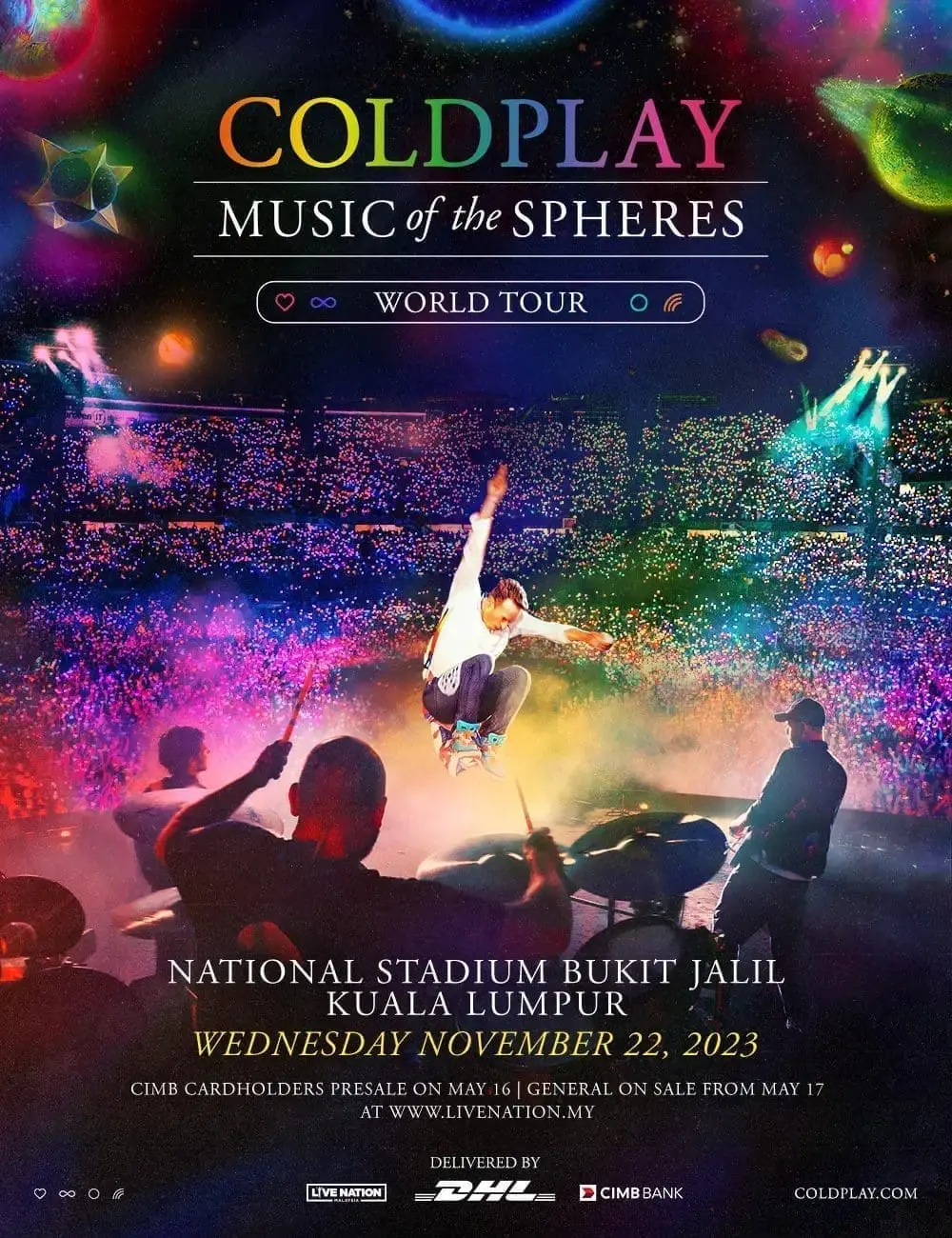Coldplay concert poster