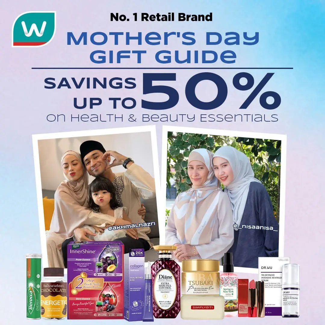 Watsons Mother's Day promo 50%
