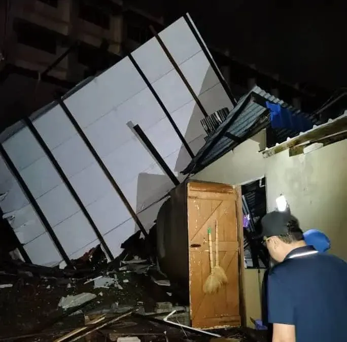 M'sian Woman Killed By Roof Which Tore Off From School Building During Freak Storm In Johor
