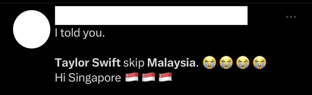 Malaysians react to Taylor Swift's tour location