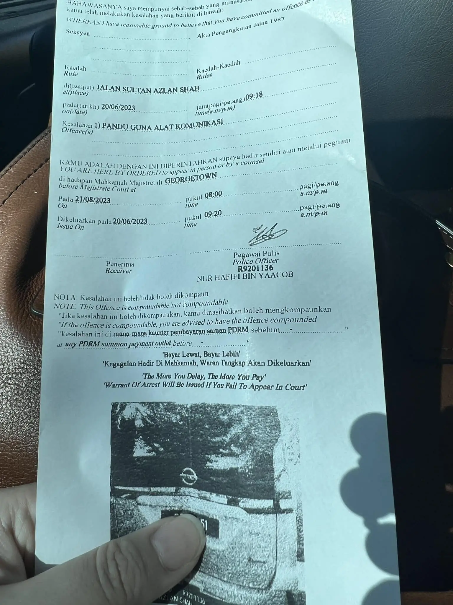 M'sian Woman Gets RM1K Fine For Looking At Waze On Her Phone While Driving To Penang