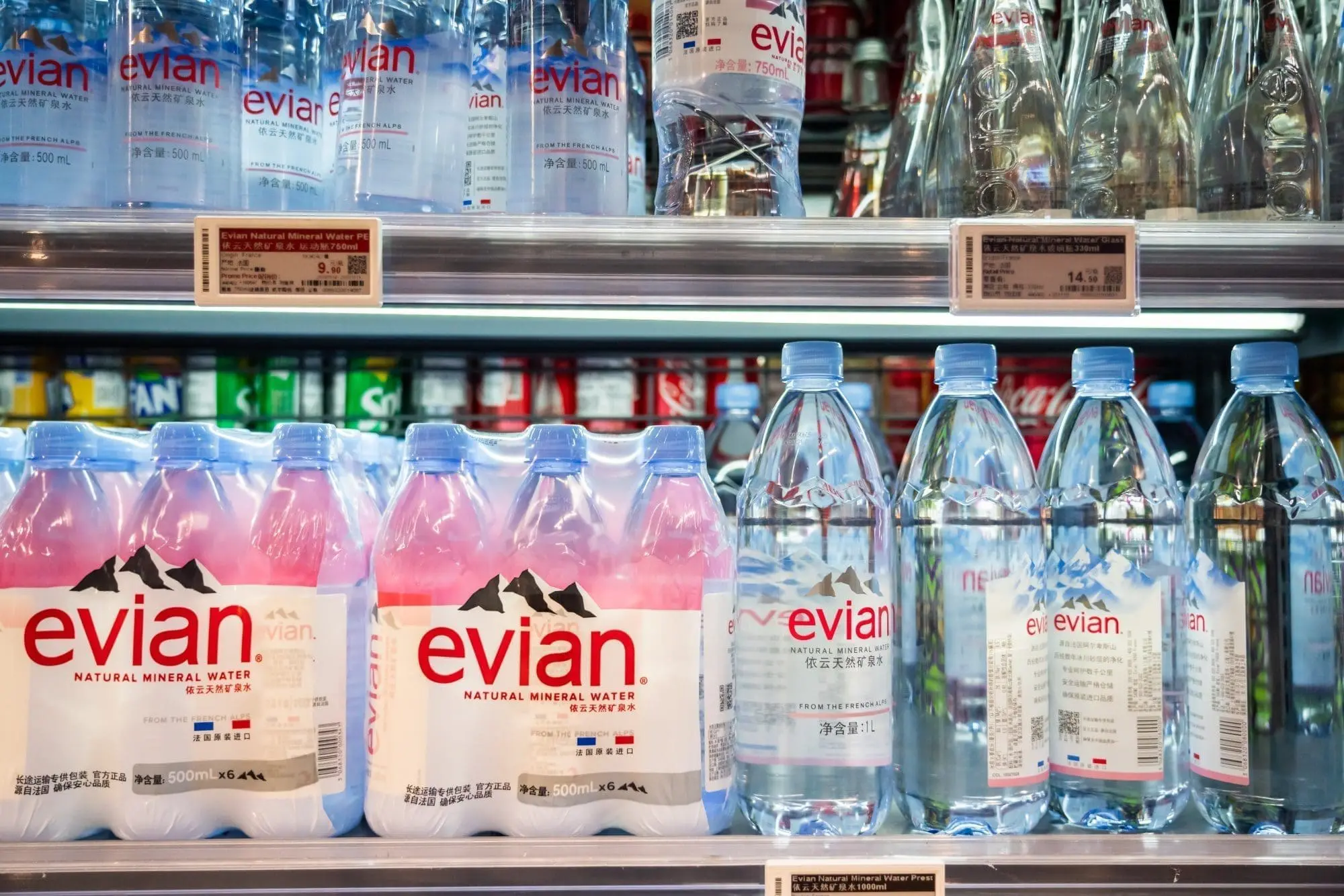 Evian water