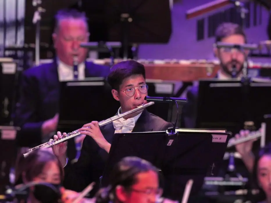 Japheth Law playing the flute