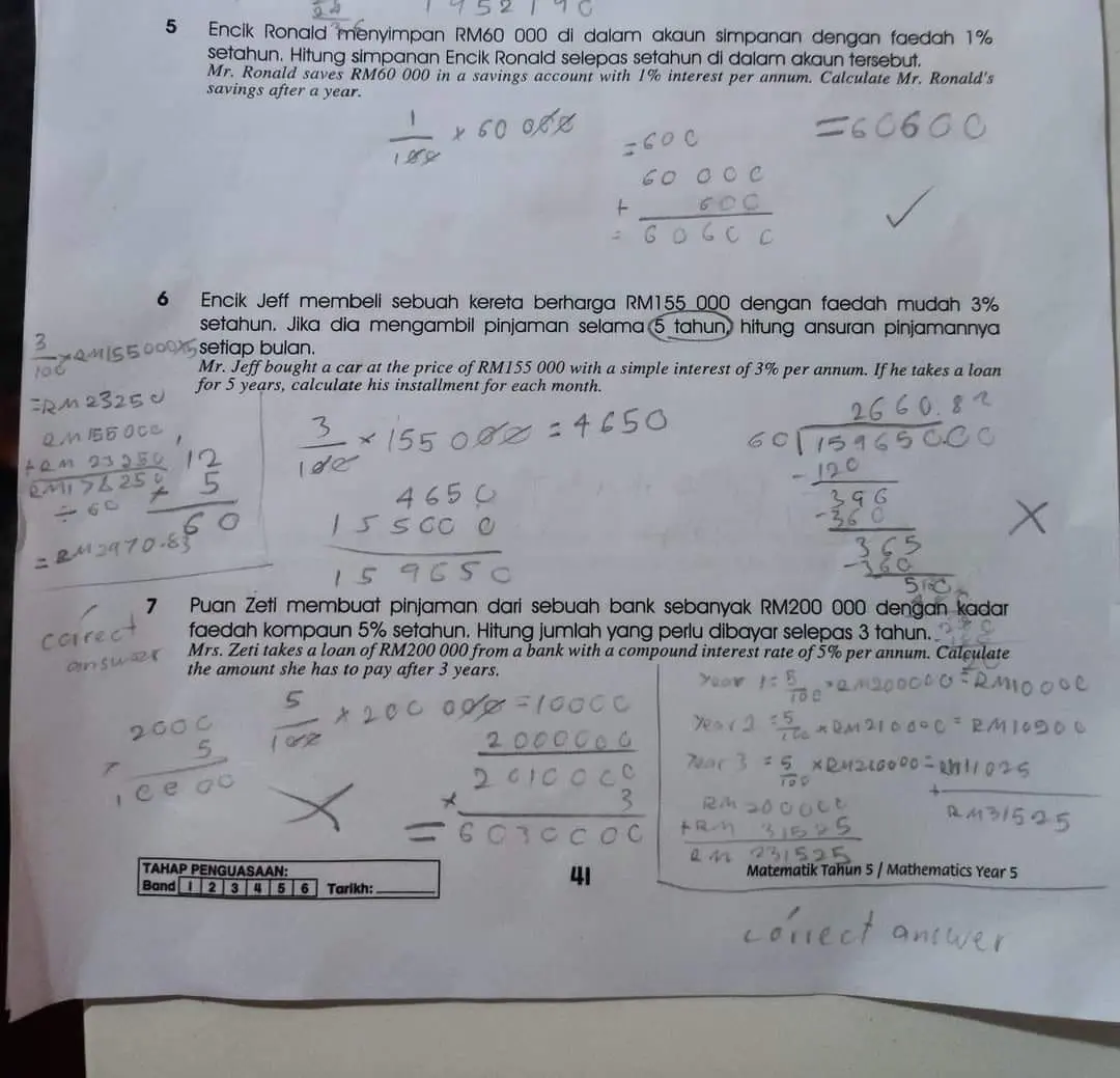 M'sian Teacher Says Math Question Asking Std 5 Students To Calculate Car Loan Is 'Unreasonable'