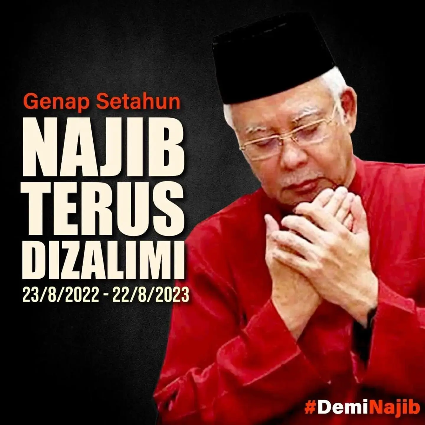 'I Still Sleep On The Cold Cement Floor' — Najib Pens Poem Reflecting His 1-Year Stay In Prison