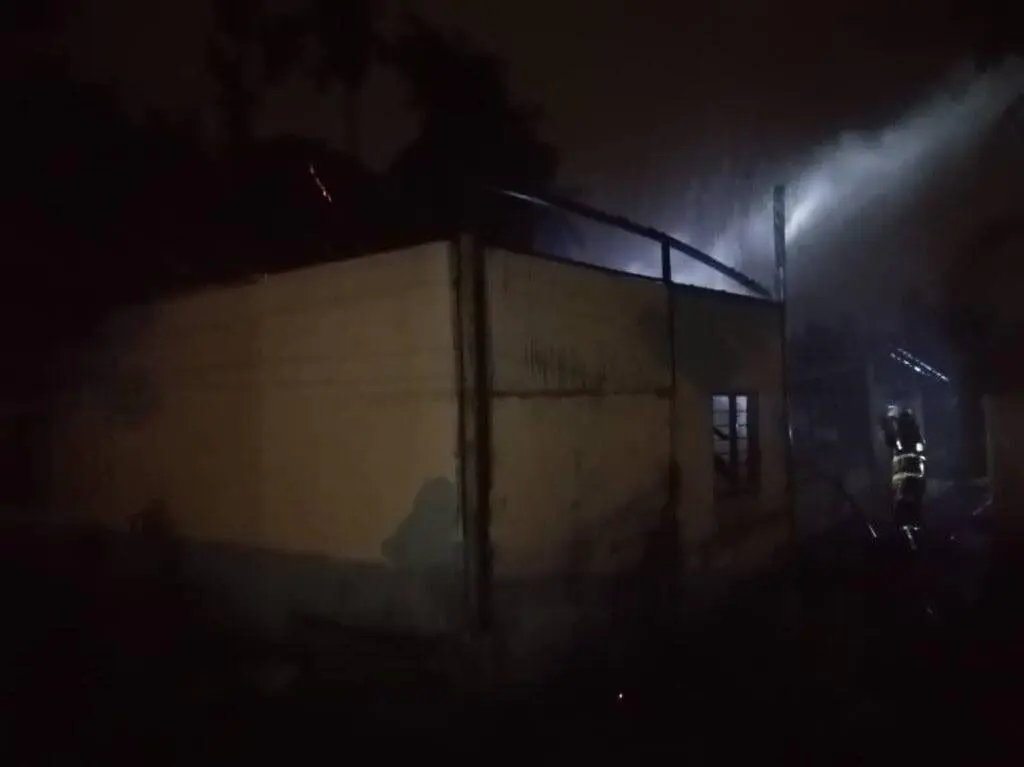 Burnt house at Pokok Sea, Kerala Batas, Penang due to cigarettes