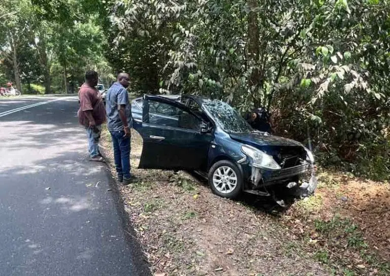 75yo M'sian Man Killed After Crashing Car Into Tree Following Suspected Heart Attack