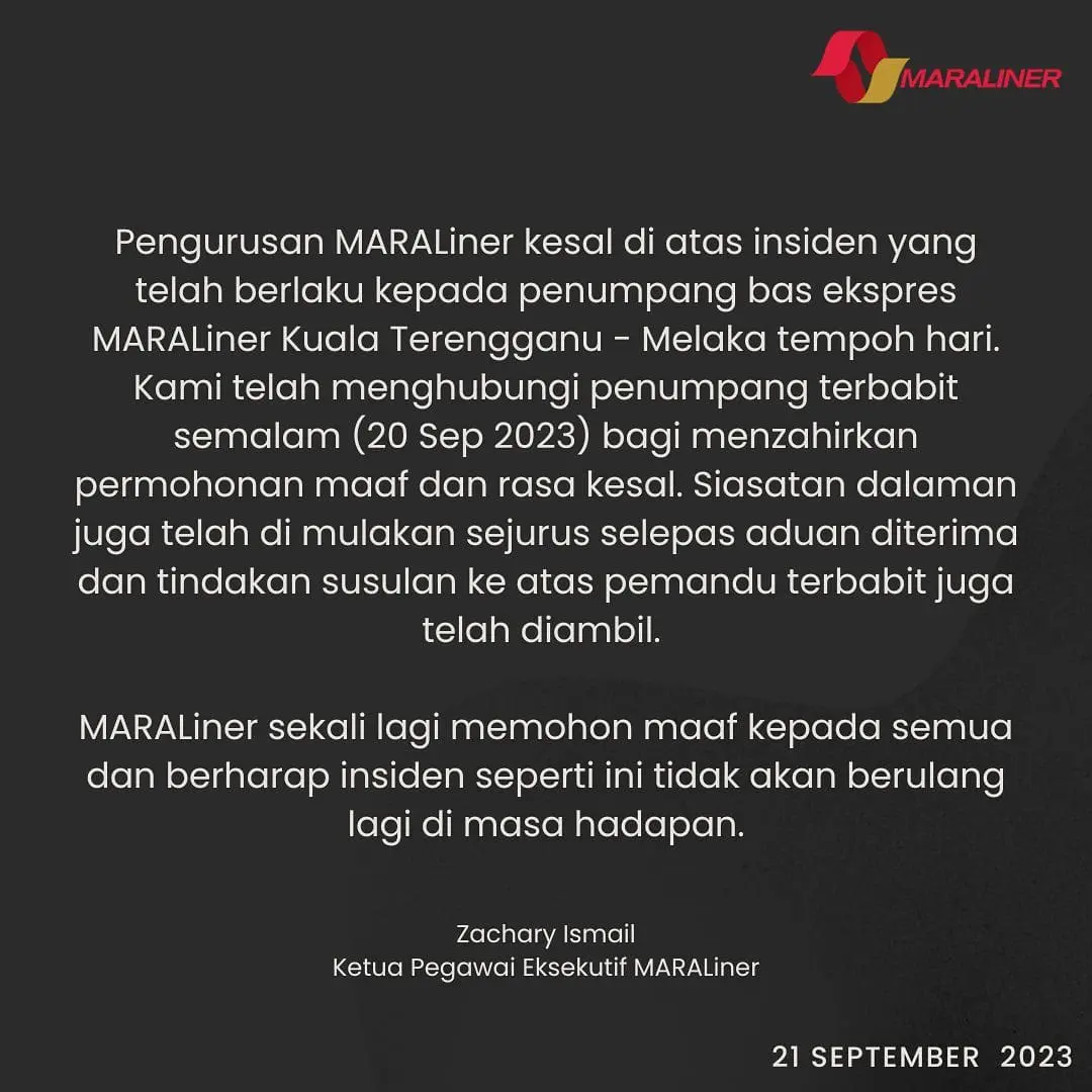 Mara Liner's apology