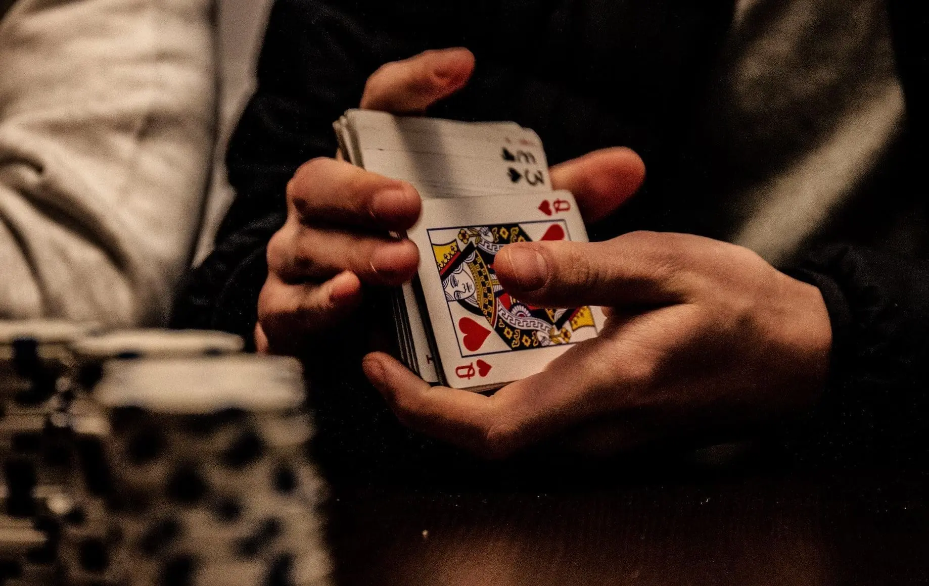 Man playing poker