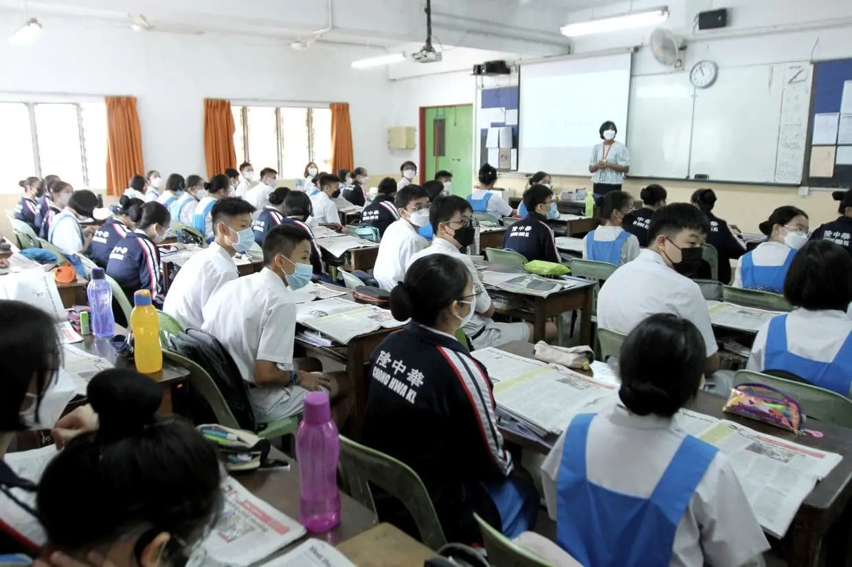 Malaysian students in a classroom