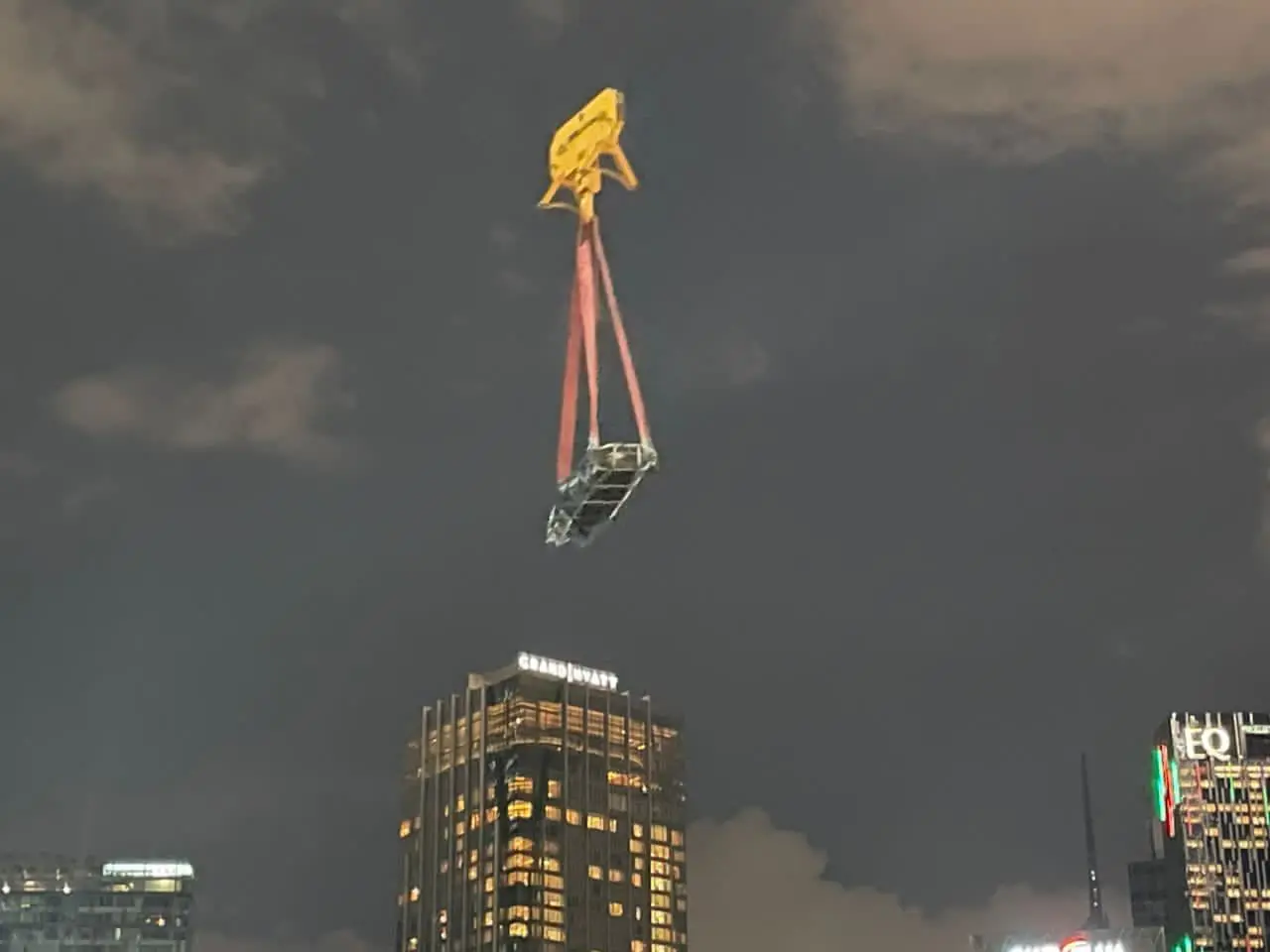 27-year-old crane operator's body being hoisted down
