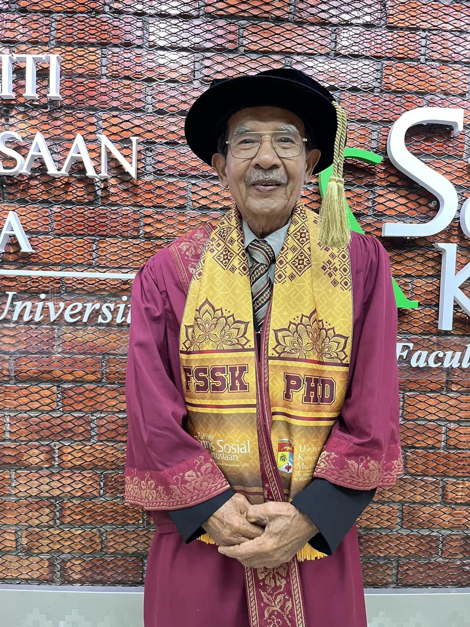 79yo Dr Muharam Awang receives PhD from UKM 