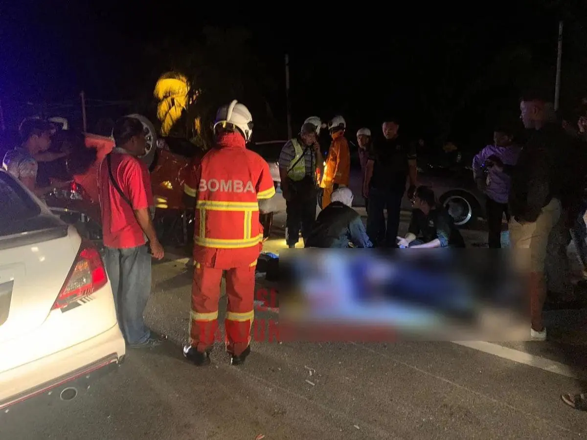 Norsyam Nasullah Rahim's body lying by the roadside