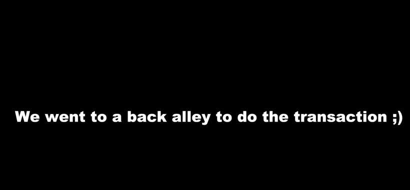 Screenshot of him saying he went to an alley to pay the fine