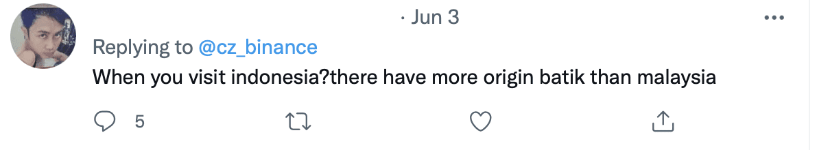 Binance CEO wears batik to visit Malaysia, left netizens from Indonesia unhappy