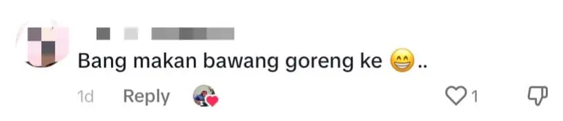 comments from netizens about tiny pisang goreng