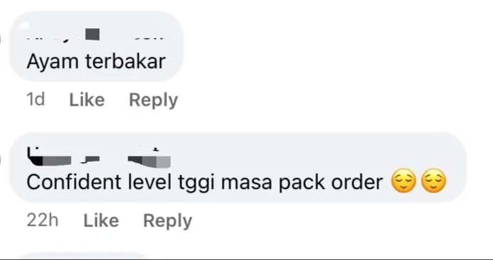 M’sian Woman Disappointed By Badly Burnt Grilled Chicken Which She Had Ordered For Her Parents