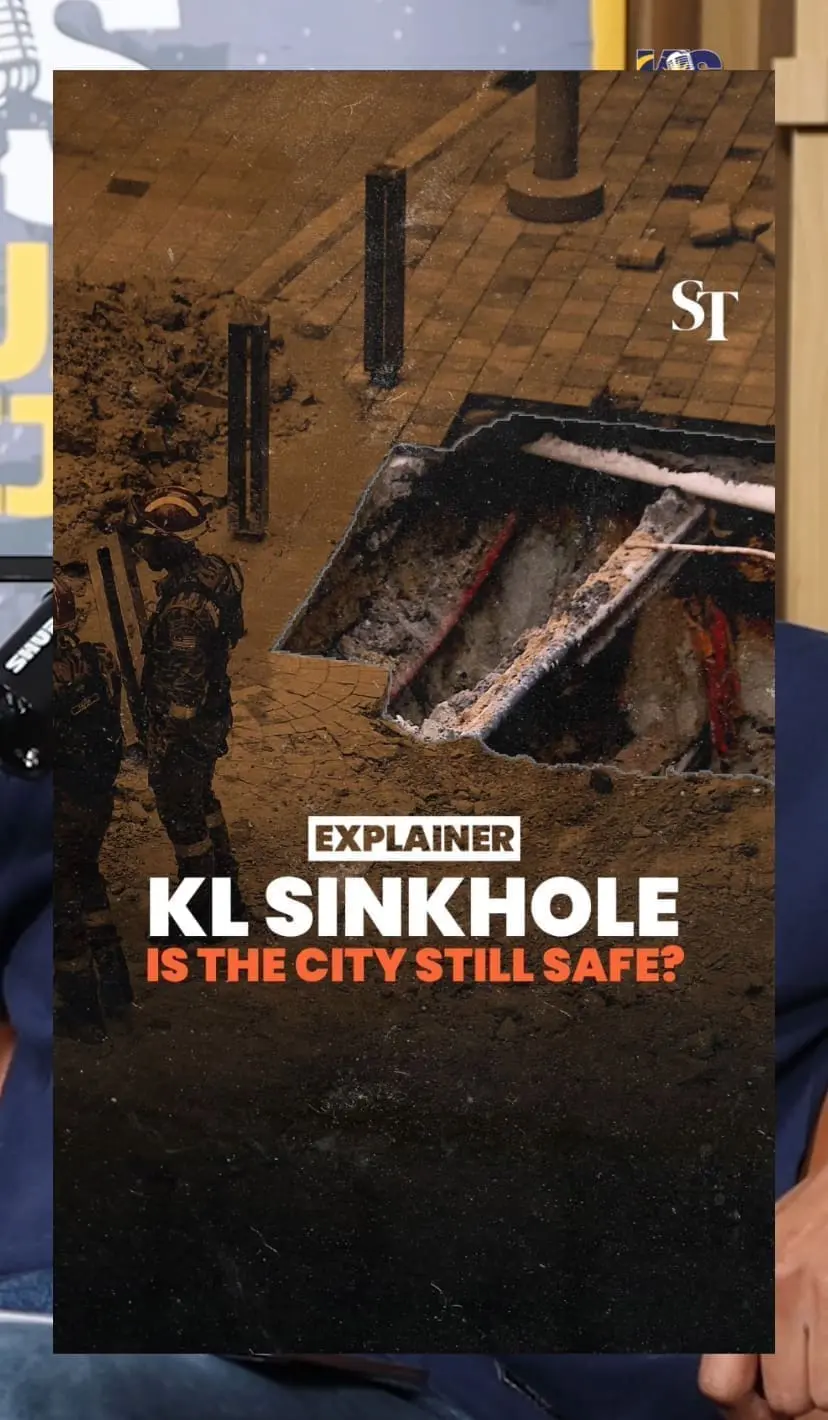 The Straits Times reports on KL sinkhole august 2024