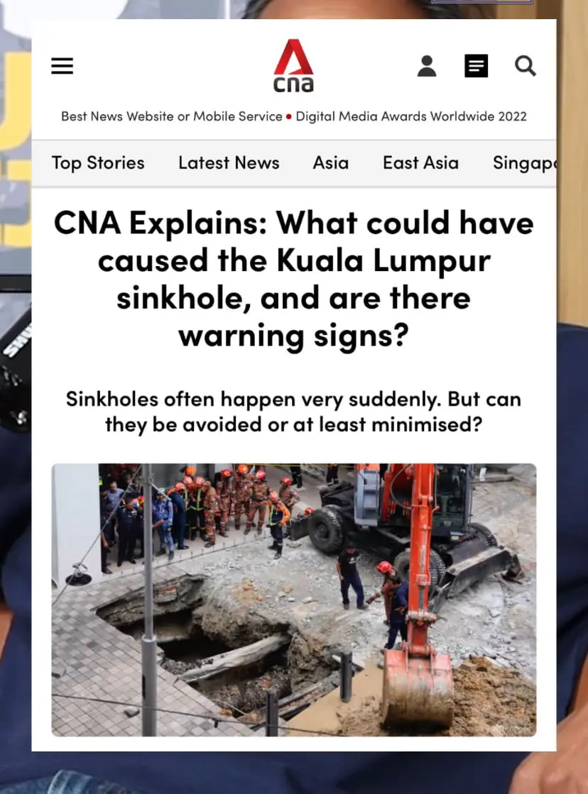 CNA reports on KL sinkhole august 2024