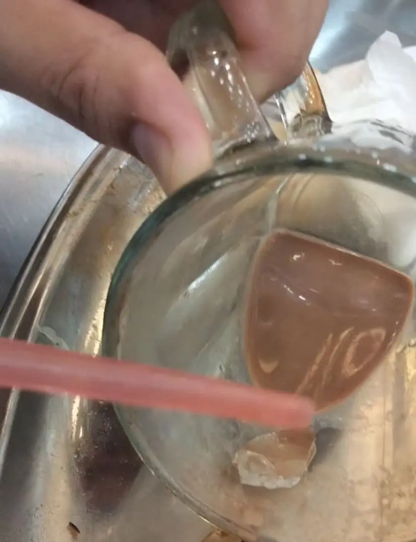 glass shards found in iced milo