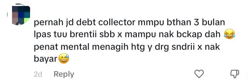 M'sian Debt Collector Reveals Client Used Mother's Name To Own Branded Water Filter Behind Her Back - comment