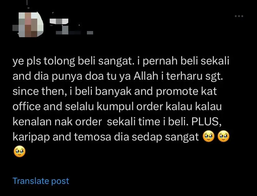 Kind M’sian Uncle Prays For Every Customer Who Purchases Kuih From Him - comment