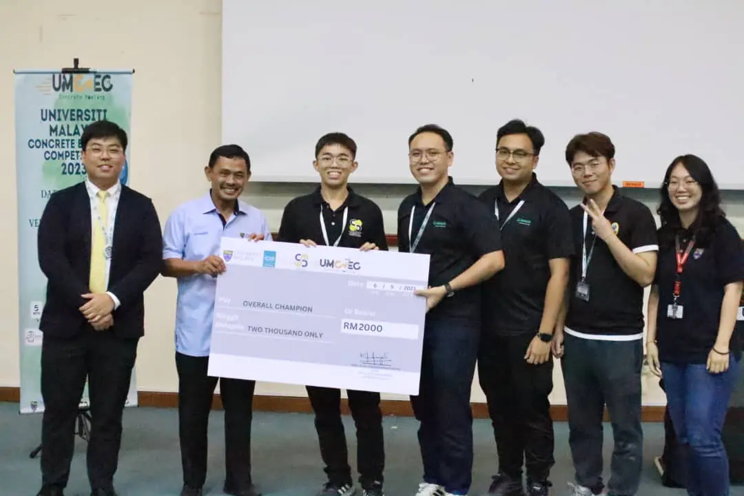 The Champion at civil engineering competition 2023: UM-X (Universiti Malaya)