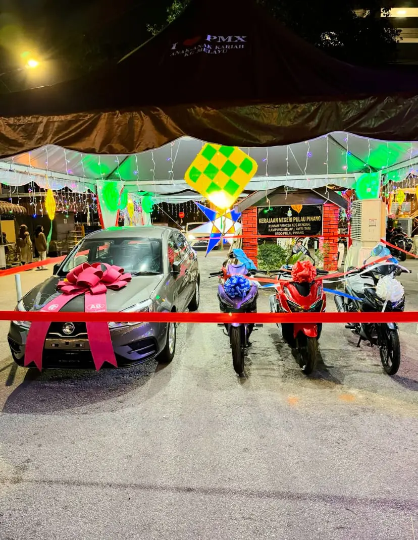 Lucky draw at Flat Kampung Melayu, Penang for Raya 2024