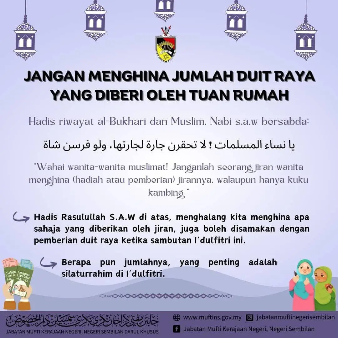 Hari Raya post 2024 by Negeri Sembilan Mufti department